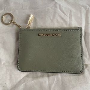 Michael Kors small top zip coin pouch with ID holder